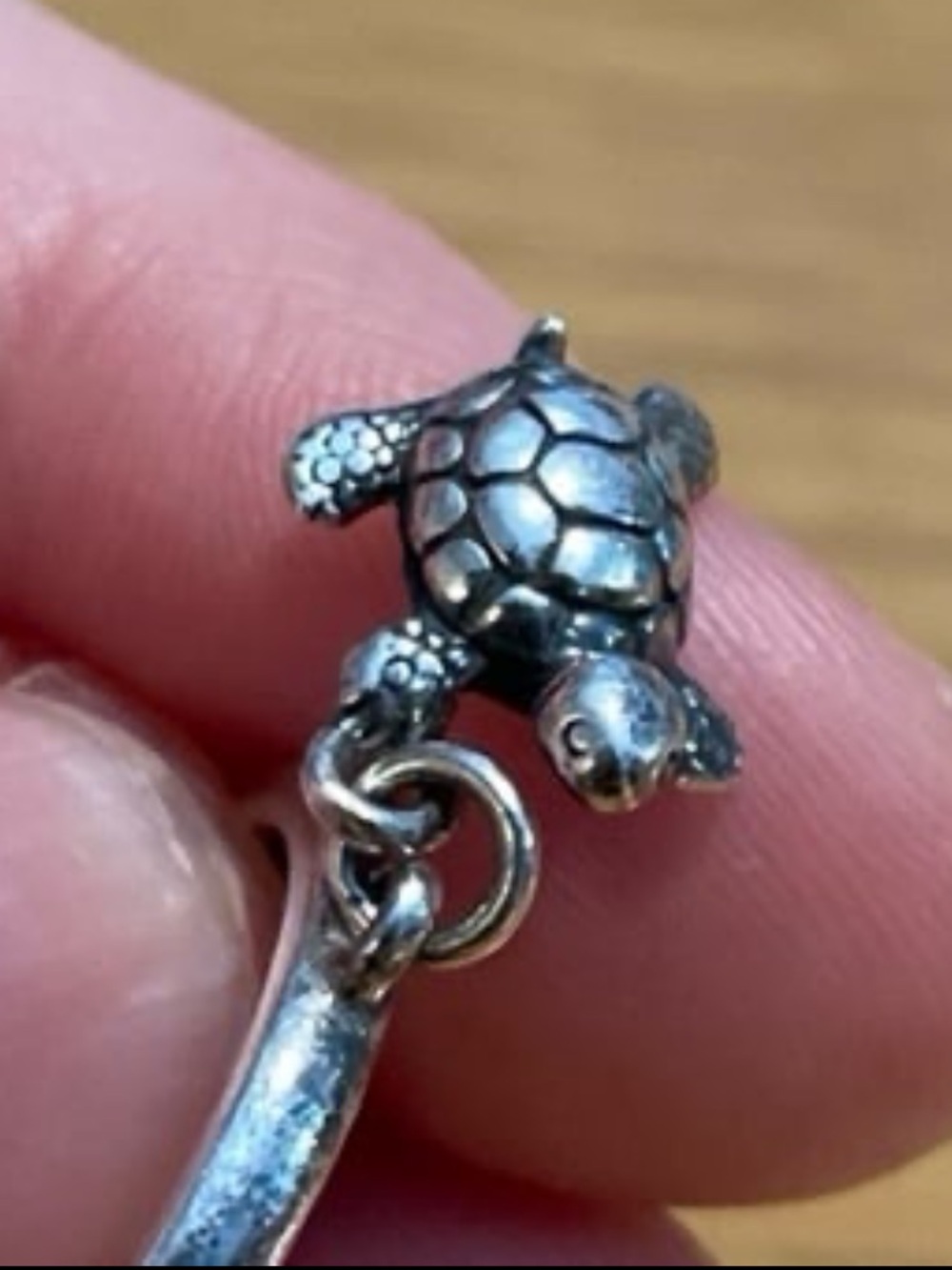 James Avery Silver Turtle Charm Ring - SO CUTE! Perfect condition. - Picture 6 of 11